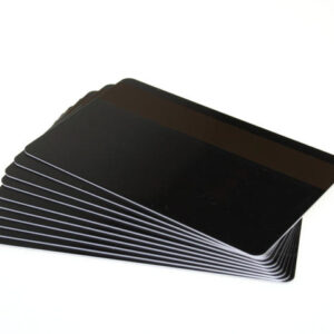 Black Gloss 760 Micron Plastic Cards With Hi-Co Magnetic Stripe (Pack of 100)
