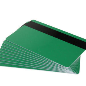 Green 760 Micron Plastic Cards With Hi-Co Magnetic Stripe (Pack of 100)