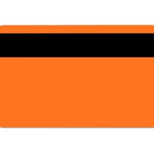 Orange 760 Micron Plastic Cards With Hi-Co Magnetic Stripe (Pack of 100)