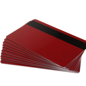 Red 760 Micron Plastic Cards With Hi-Co Magnetic Stripe (Pack of 100)