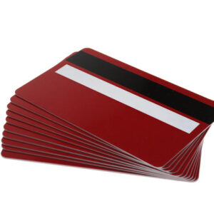Red Premium 760 Micron Cards With Hi-Co Magnetic Stripe & Signature Strip Panel (Pack of 100)