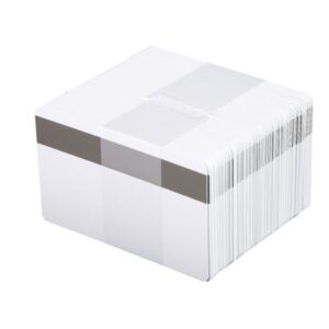 Fotodek White 760 Micron PVC Cards with 2750oe Hi-Co Magnetic Stripe (Pack of 100)