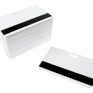Blank White Plastic Cards With Magnetic Stripe & Punch Slot