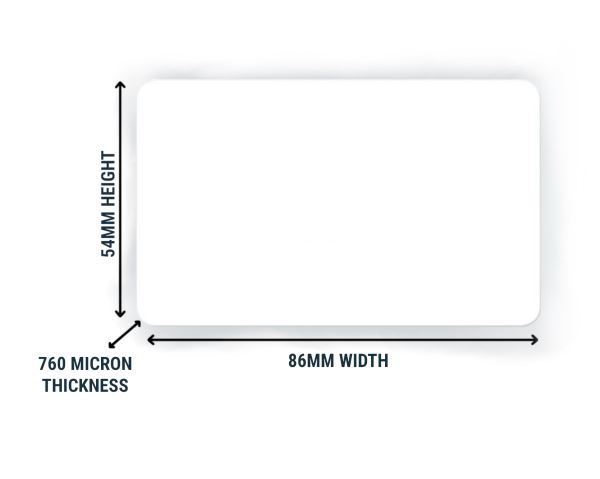 Dyestar Blank White Plastic Cards with Signature Strip (Pack of 100) - Image 2