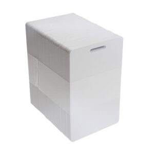 Premium White 760 Micron Cards Slot Punched Portrait (3 x 16mm portrait slot central on short side) (Pack of 100)
