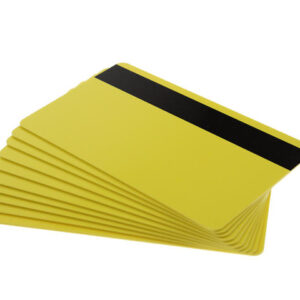 Yellow 760 Micron Plastic Cards With Hi-Co Magnetic Stripe (Pack of 100)