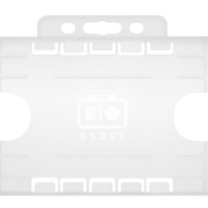 Clear Dual-Sided BIOBADGE Open Faced ID Card Holders - Landscape (Pack of 100)