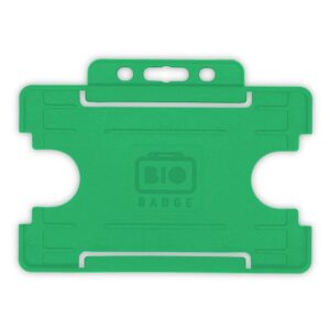 Light Green Single-Sided BIOBADGE Open Faced ID Card Holders - Landscape (Pack of 100)