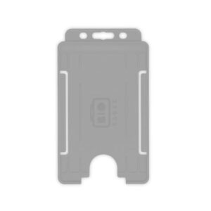 Grey Single-Sided BIOBADGE Open Faced ID Card Holders - Portrait