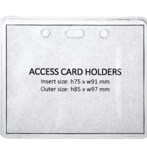 Vinyl Access Control Card Holders, Eco Friendly - Landscape (Pack of 100)