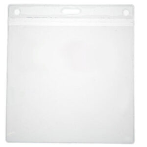 Clear Vinyl Visitor Pass Holders - Landscape (Pack of 100)