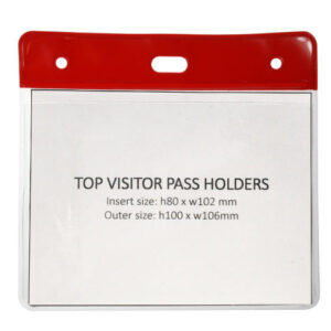 Vinyl Red Top Card Holders - 102x83mm (Pack of 100)