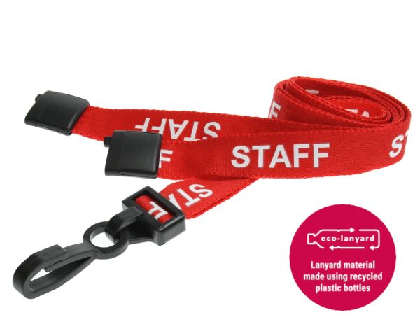15mm Recycled Red Staff Lanyards - Image 4