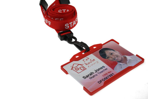 15mm Recycled Red Staff Lanyards - Image 3