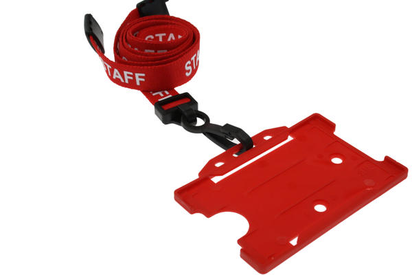 15mm Recycled Red Staff Lanyards - Image 2