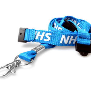 15mm Recycled NHS Staff Lanyards with Double Breakaway (Pack of 100)