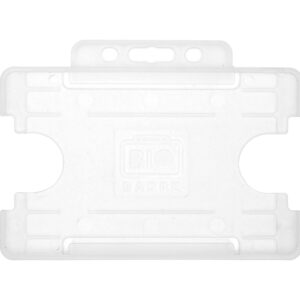 Clear Single-Sided BIOBADGE Open Faced ID Card Holders - Landscape