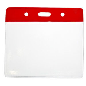 Vinyl Red Top Card Holders - 91x65mm (Pack of 100)