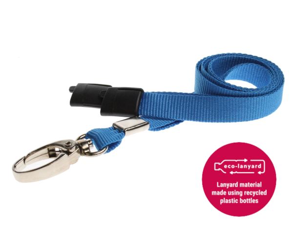10mm Recycled Light Blue Lanyards - Image 4